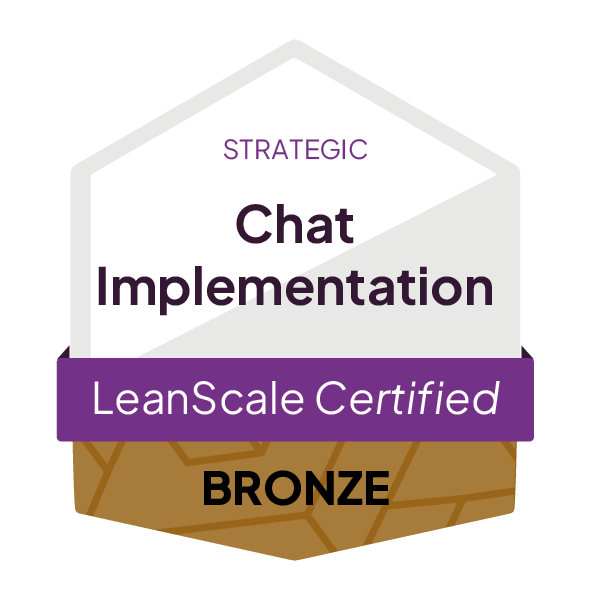 LeanScale_CertificationBadge__ChatImplementation(Liveand-orAutomated)--_Strategic_Bronze