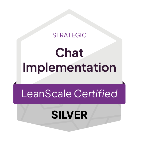 LeanScale_CertificationBadge__ChatImplementation(Liveand-orAutomated)--_Strategic_Silver