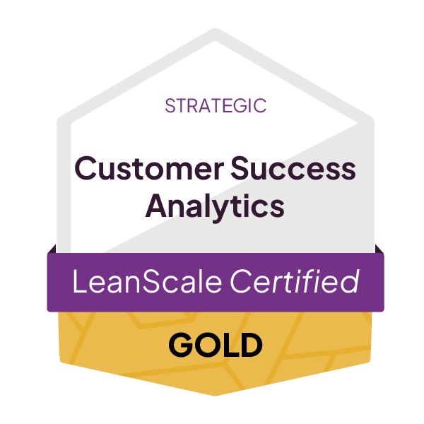 LeanScale_CertificationBadge__CustomerSuccessAnalytics_Strategic_Gold