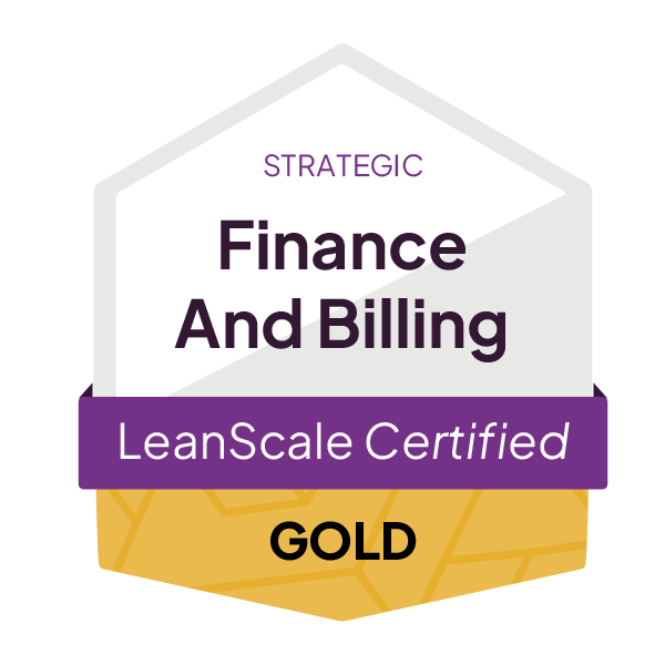 LeanScale_CertificationBadge__FinanceAndBilling_Strategic_Gold