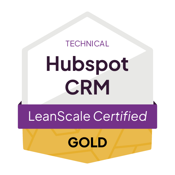 LeanScale_CertificationBadge__HubspotCRM_Technical_Gold