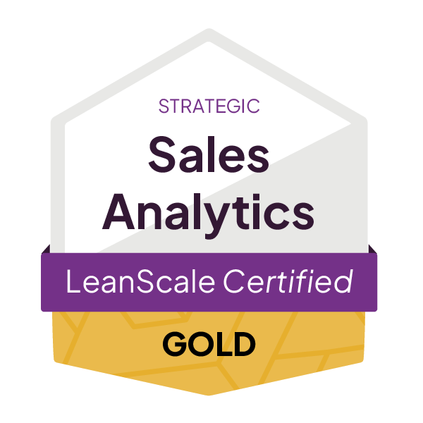 LeanScale_CertificationBadge__SalesAnalytics_Strategic_Gold